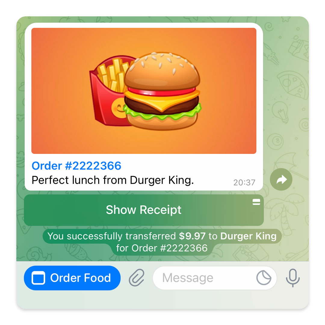 How to reorder items you've ordered previously > Telegram co