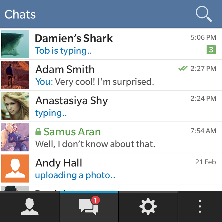 Messenger chat counter