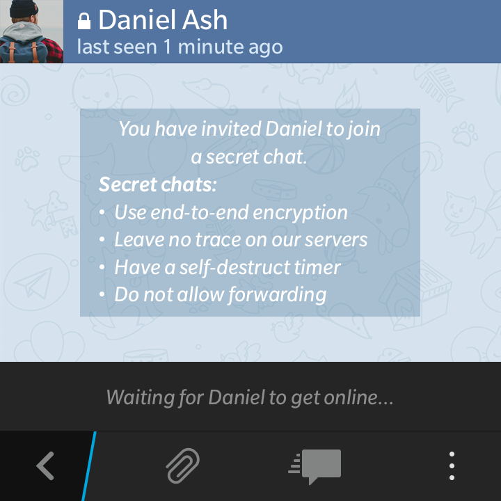 message secret sur telegram