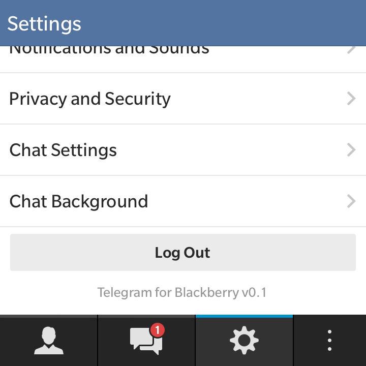 Telegram - Account settings